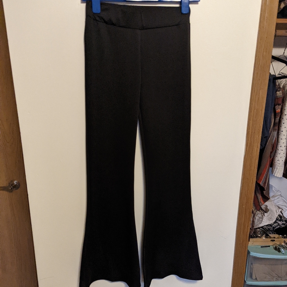 Black Flare Spandex Yoga Pants